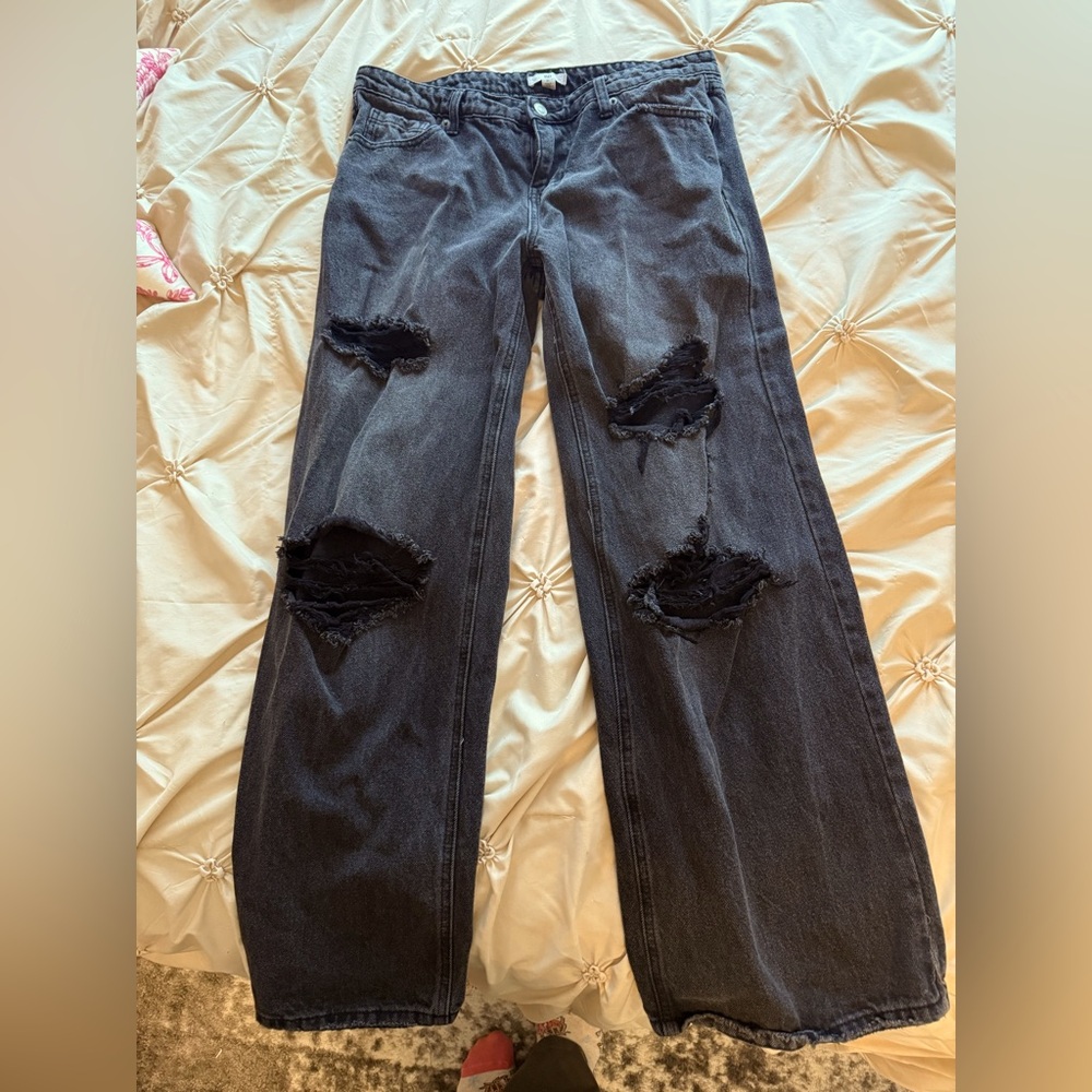 BP. black jeans with rips new 31
